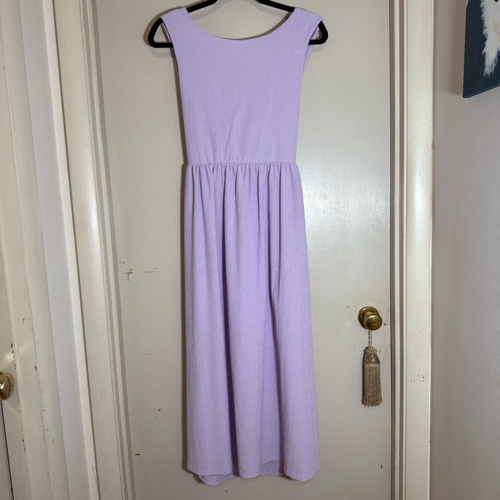 Kaileigh Lilac Crossover Back Dress - Size Large